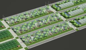 法國生態太陽能停車場=停車場+果蔬園+太陽能發電